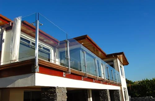 laminated glass railing/Balcony frameless glass balustrade