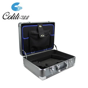 Large empty barber briefcase aluminum tool box for trucks