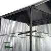 Large Steel Bird Cage with Roof and Food bowl