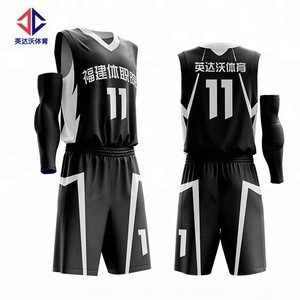 Latest Design black basketball jersey design