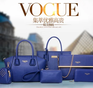 latest handbag Luxury Elegant Female Big Bags Womens PU Leather Handbag 3 Pcs/Set Women Messenger Bag