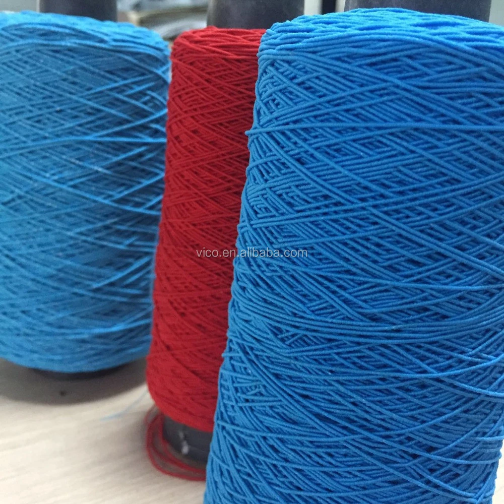 Latex/rubber elastic color thread