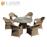 Leisure garden rattan dining set outdoor wicker furniture