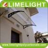 LIMELIGHT 1200mm depth DIY polycarbonate canopy door awning with grey bracket and bronze roofing panel