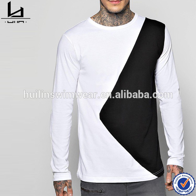 Long sleeve brand name t-shirt men t shirt with wholesale price create my own t shirt design China clothing