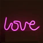 Love Led Neon Signs for Wall Decor Light Plastic Night Lights Home Accessories