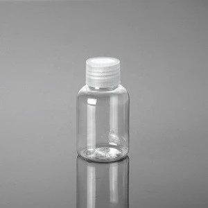 low moq plastic flip top cap clear pet cosmetic toner bottle 50ml