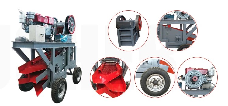 Low price China manufacturer diesel engine stone crusher for sale