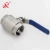 Import Low price female sanitary thread end ball valve parts stainless steel 2pc 1.5 inch ball valve with lock from China