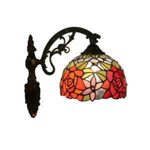 LukLoy Vintage Sconce Mediterranean Wall Lamp European Retro Western Restaurant Cafe Hotel Clubhouse Luxury Tiffany Wall Light