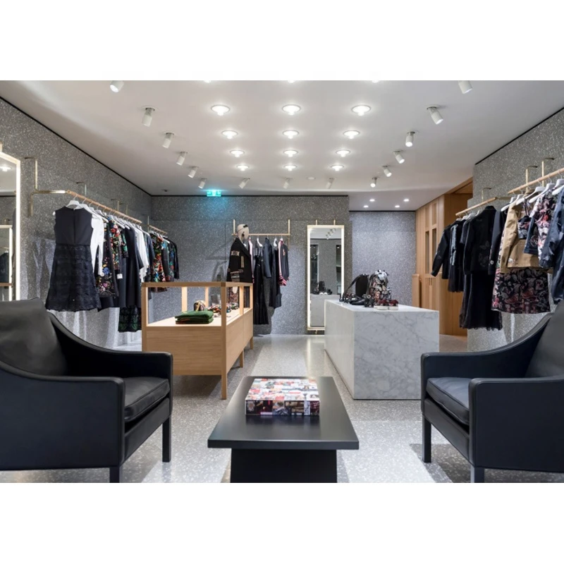 LUX New Apparel Garment Shop Rack Design Clothing Ideas For Store Decoration