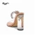 Import Luxury Block Clear Heels Pointed Toe Shoes Rhinestone Sandals from China