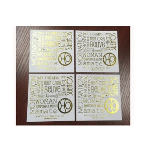 Luxury custom shiny gold foil stamping earring card for necklace packaging/jewelry display