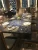 Luxury dining room marble gemstone furniture purple fluorite dining table set