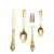 Import Luxury Golden Dinner Set Vintage Western Gold Plated Cutlery Stainless Steel Knife Fork Set Silver Dinnerware Kitchen Flatware from China