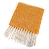 Luxury Hot Sale Thick Wool Shawl Western Style Solid Color Plain Soft  Fringe Cashmere Scarf