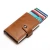 Import Luxury Money Clip Blocking Aluminum Print Leather Frid Wallet Business Credit Card Holder for Men from China