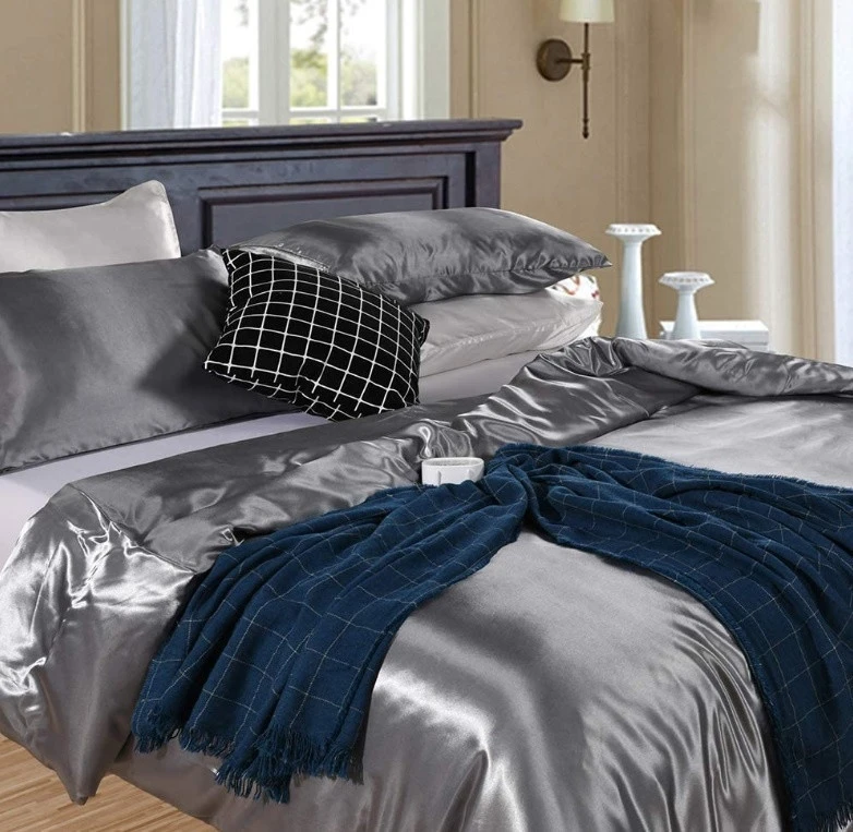 Luxury OEKO-TEX Bed Sheets Silky Satin Bedding Set Duvet Cover