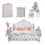 Import luxury white royal Bedroom Furniture french Antique Queen king size bedroom set from China