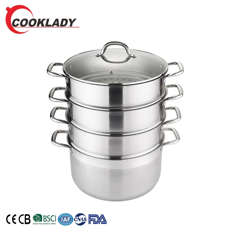 Made In China 201 4Layer Multi Purpose Pasta Pot And Seafood Steamer Cooker