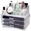 made in China acrylic lucite clear makeup organizer with drawers