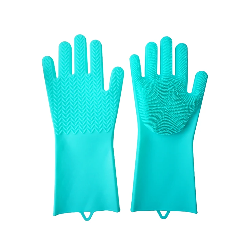Magic Eco-friendly Durable Heat Resistant Waterproof Kitchen Silicone Dish Scrubbing Cleaning Gloves