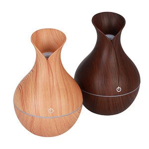 Manufacturer Direct Vase Wood Grain Humidifier Portable Home USB Car Humidifier Colorful Night Light Air Purifier Humidifier