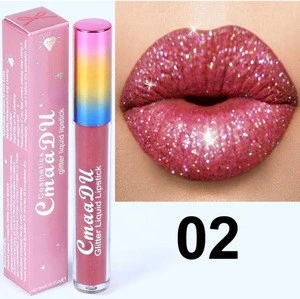 Manufacturer makeup shimmer metallic lip gloss private label glitter lipstick wholesale shiny lip gloss