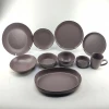 Manufacturer Wholesale Round Stoneware Luxurious Mellow Ceramic Dinner Plates Dishes Set Dinnerware