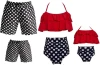 Matching Family Bathing Suits Mother Father Boys Girls Swimwear Set Summer Beach Swimsuits