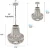 Import Metal Chandelier with Wood Beads Grey Color from India