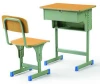 metal frame wood clamshell desk student desk and chair set