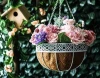 Metal Hanging Flower Planter Basket With Coconut Coir Liner Wire Plant Holder Garden Decor Flower Pots Hanging Baskets