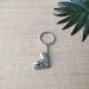 metal lock keyring key chain