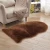 Import microfiber synthetic sheepskin imitate black faux fur area rug carpet from China