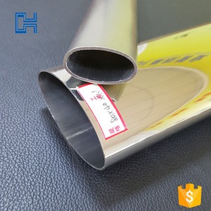 Mirror polish stainless steel hollow secton oval pipes