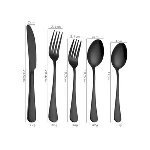 Mirror Polished Dishwasher Safe flatware spon fork knife 5 pieces dinner cutlery set