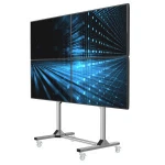 ML-02 Modern Mobile Monitor Mount Television Stand for Two Screens with Wheels/tv Stand for 55 inch Plasma Screen