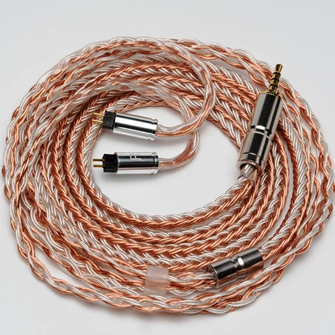 mmcx / 2pin  Plug-in earphone upgrade cable   16 shares 320cores  of silver and copper mixed