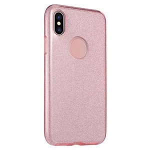 Mobile phone accessories wholesale glitter phone back cover TPU case for iPhone 8 X