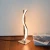 Import Modern Design S Shape Silver Finish LED Chip lamp led table lamp Desk Light with Plastic Shape Cover from China