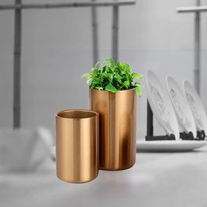 Modern simple light luxury vase metal vase minimalist geometric vase home soft decoration