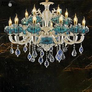 modern style luxury sea blue glass lighting italian blue crystal chandelier &amp; pendant light