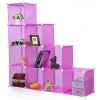 modular plastic multipurpose cube cabinet, diy display shelf