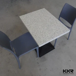modular white quartz stone conference table for meeting room