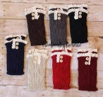 Monogrammed Women Crochet Boot Socks Lace Leg Warmers