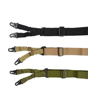 Multi-Function Tactical 2 Point Sling, Adjustable Rifle Sling Gun Strap Outdoor Airsoft Mount Bungee