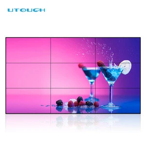 Multi panel tv wall 49 inch split screen display touch screen large sizes advertising lcd video wall