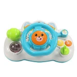Musical infant learning toy educational plastic baby steering wheel with light