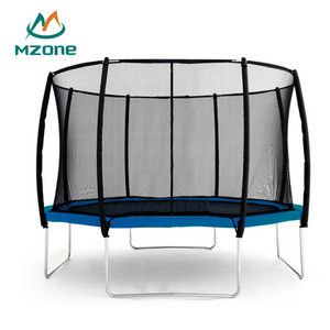 Mzone 6 8 10 12 13 14 15 16 ft Wholesale Gymnastic Fiberglass Large Round Children Outdoor Trampoline With Basketball Hoop